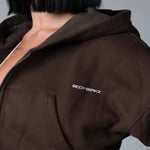 BROWN OVERSIZED CROPPED JACKET bodywerkz 