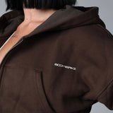 BROWN OVERSIZED CROPPED JACKET bodywerkz 