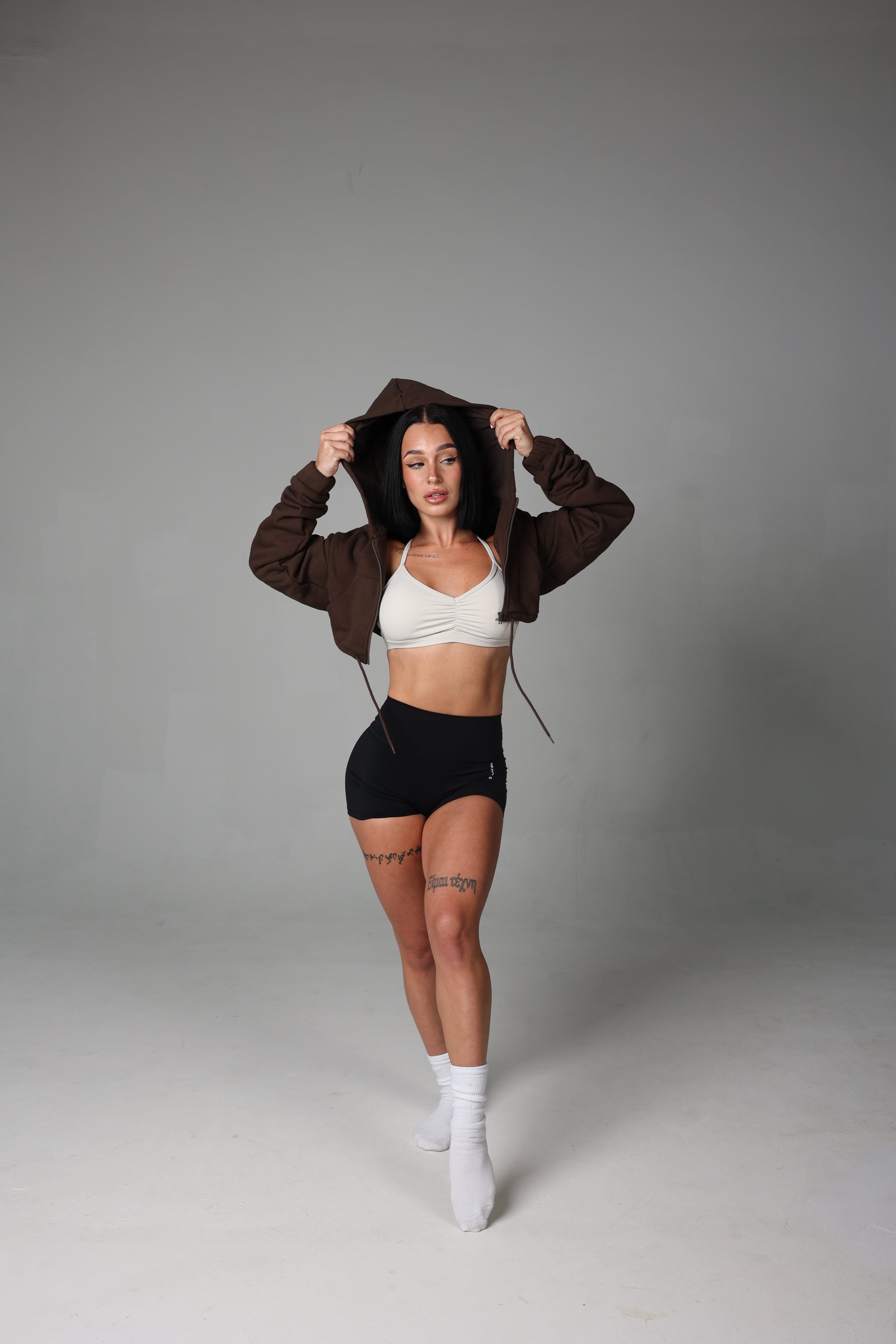 BROWN OVERSIZED CROPPED JACKET bodywerkz 