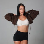 BROWN OVERSIZED CROPPED JACKET bodywerkz 