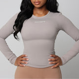 FITTED LONG SLEEVE TOP bodywerkz S Grey 