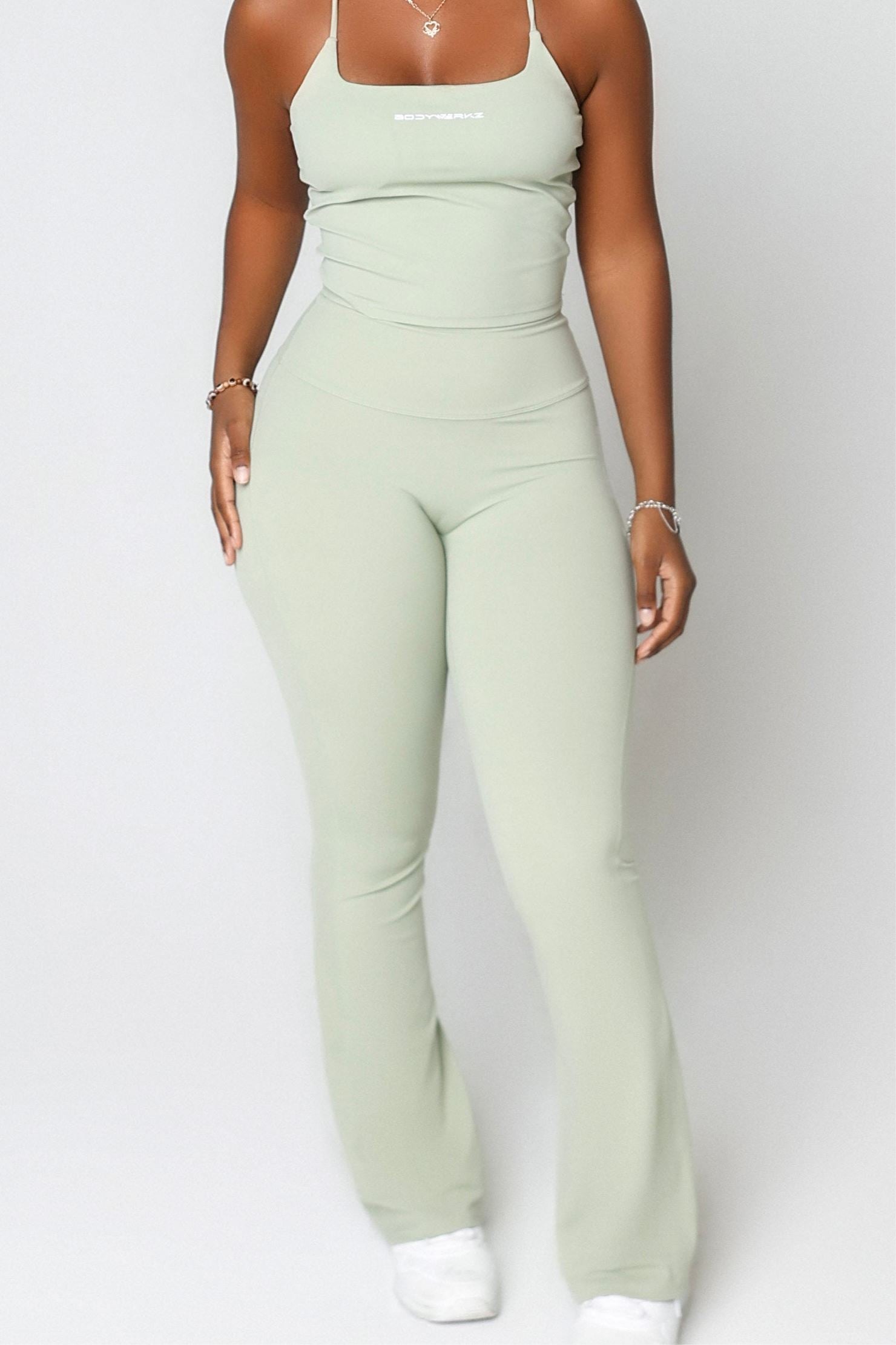 Flare scrunch pants bodywerkz Mint green S 