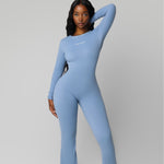 OPEN V BACK FLARE JUMPSUIT bodywerkz S 