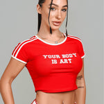 SPORTY BABY TEE bodywerkz S Red 