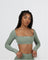 SQUARE NECK CROP TOP bodywerkz S SAGE GREEN 